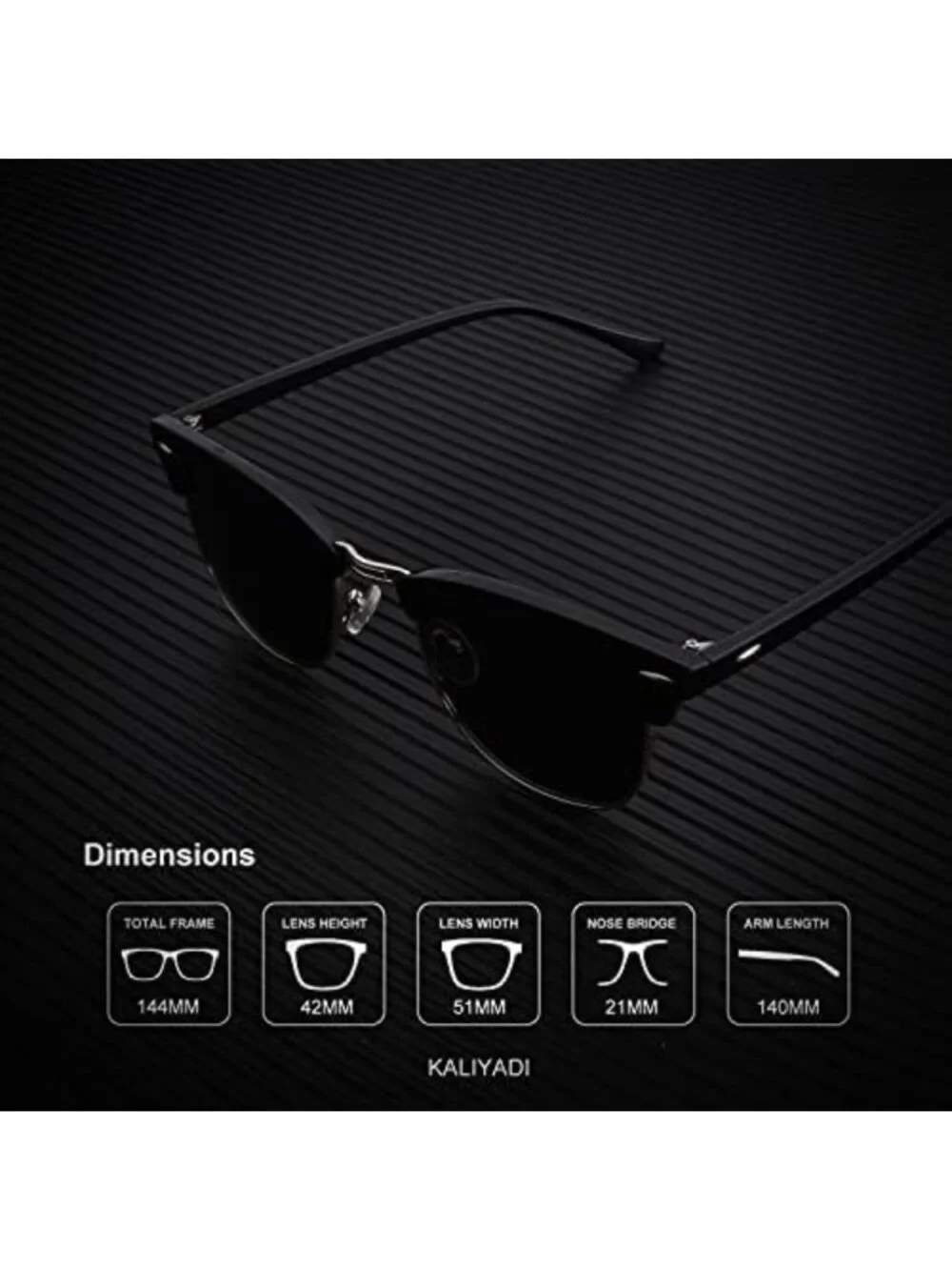 Polarized Semi-Rimless Sunglasses for Men & Women - UV Protection Driving